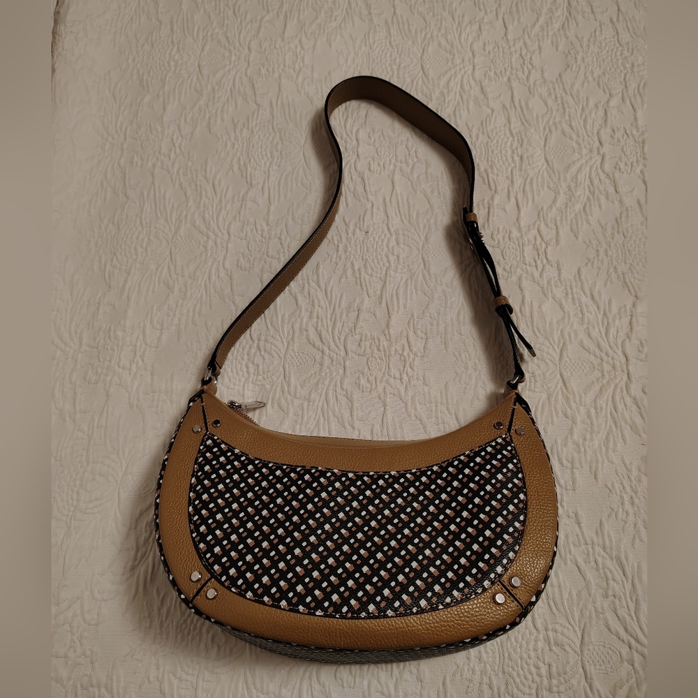 Boss Stylish Tan and Black Women's Shoulder Bag